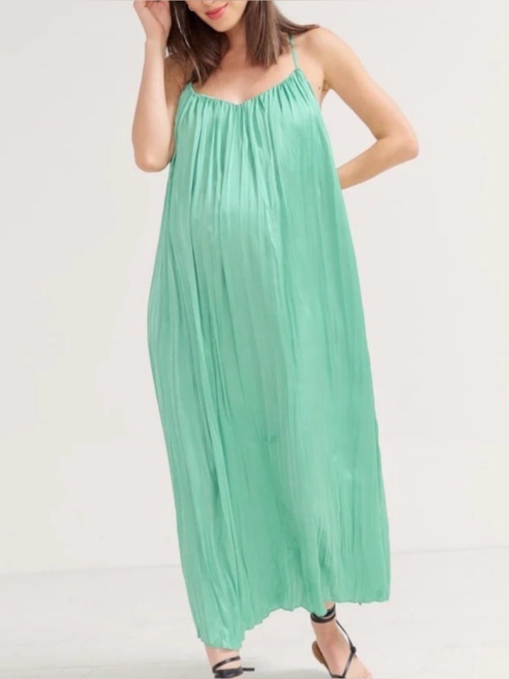NWT Hatch Cornelia Pleated Dress In Palm
